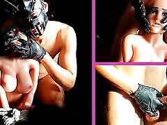 SEX GAME WITH DOLL, she gets slapped in the face by my dick