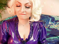 ASMR video - latex MILF and BOOK sounds! RELAX WITH ME!