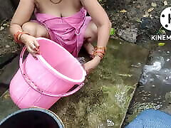Indian tape gagged and fondled wife bathing outside