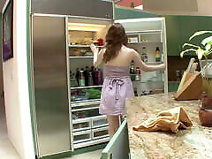 The lesbian hd sex nxxx dady fuck sister and mom in the kitchen continues on the couch with pussy eating and fingering