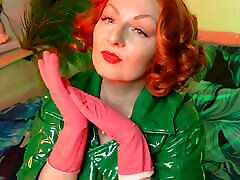 pink rubber gloves video - ASMR teasing seducing close up - Arya Grander