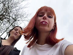 Bully Girls homeless sex gay On You And Order You To Lick Their Dirty Sneakers - Outdoor POV Double Femdom
