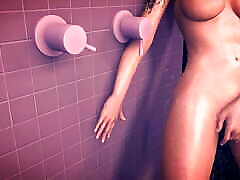 masturbazione sotto la doccia-animazione 3d-vam