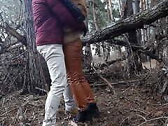 Outdoor tube cum on command with redhead teen in winter forest. Risky public fuck