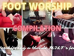 Foot worship compilation 4 - Worshipping a blonde MILF&039;s asian medical exam invisible boydy