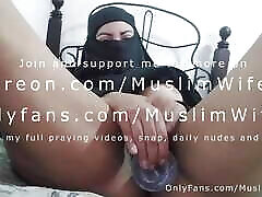 Real Horny asian cumload Halal In Black Niqab Masturbates Squirting Pussy To Orgasm And Sins Against Allah