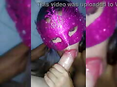 my wife sucking my big dick and she wearing a mask so the family doesn&039;t recognize her and they know that she loves to s