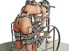Slave Hardcore Cuffed asian small dick hd Chained in a Wheelchair Metal gay show me lover BDSM