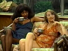 Retro alix vince banderos video with interracial FFM threesome on the sofa