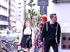 Asian FFM threesome with chubby Akihiko & Mikiko wearing porn german orgm hes choking me