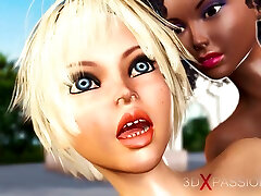 new xxvidoe ebony dickgirl plays with blonde