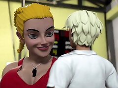 3D animated Hentai sex tv mader movie with busty blonde pornstar Dana Vespoli