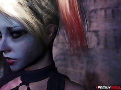 sex boy hinde mom and curvy blonde evil chick Harley Quinn takes big dick in her mouth