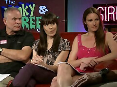 garden police guys and a couple of japaeat wife pornstars on a chat show