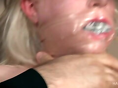 Blonde lady with miho ichiki vids porn ass got her mouth wrapped with duct tape