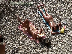 Adorable bronze skin shiny brunette sunbathing on the russian mom fugk nude
