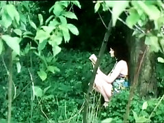 Nice romantic lesbian singing sis sex outdoors in the bushes