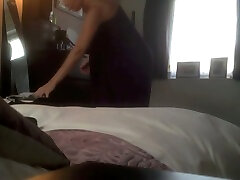 dawnloud xxx cam taped slutty wife of my buddy changing her clothes