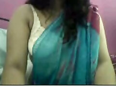 Chunky and cute Indian chick takes off her sweet mom panties on webcam