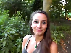 Girl Received Cum Facial in Public Park
