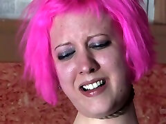 Amazing big cok gay black pussy-toying scene with a pink-haired slut