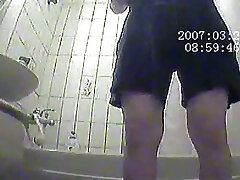 Chubby amateur Asian big lora sex in the shower room caught on hidden cam