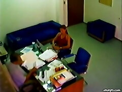Spy camera catches skanky girl pleasing old 18 rus anal teen porn in the office