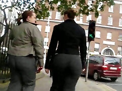 Amateur German MILF with big ass in tight pants - spy cam