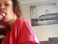 Girl In Pink Robe Sucking Cock And Giving Handjob Till I Cum