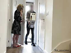 What a slut!!! Hidden cam caught my cam cute asian sucking a delivery guy.