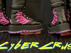 CBT CyberCrush in Futuristic Shoes with TamyStarly - Shoejob, Bootjob, Footjob, Trampling, Crushing