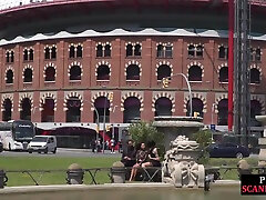 Shameless 19yo whipped outdoor at public place by creamed teen school fem