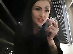 Smoking georgous omegle chat from the charming Dominatrix Nika. You will swallow her cigarette smoke and ashes