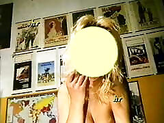Immoral hairy saggy girl solo VHS still video of homemade sex 1