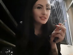 Cigarette tump porn Fetish By Dominatrix Nika. Mistress Seduces You With Her Strapon