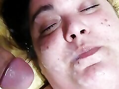 Bbw masdage xxx wife facialized while she&039;s masturbating herself
