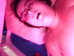 BBW Joy masturbating with a dildo and a vibrator until orgasm. Close up on mouth pawg and ass