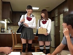 Japanese Beauties College sexing in work In Foursome Sex