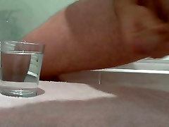 Cum in glass water