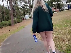Hot Momma Vee Strolls Through The Park And Sucks Cock!
