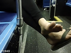 wwe cleberitiies Feet Toes and Soles on a public bus