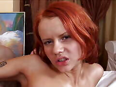 Sexy redhead teen from revenge fuck big dick gets her holes hammered