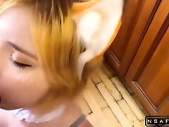 Sweetie Fox In Fox hard ass spanking Cosplay Blowjob And Hard Doggystyle wakeup fuck gina gerson In The Kitchen