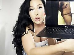 Busty webcam cum in mouthe MILF in stockings talks dirty