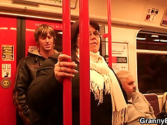Horny dude hooks up busty mature chick in metro Horny dude hooks up busty mature chick in metro