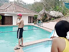 Petite booty is fucked by Kem&039;s big cock in the pool - jap piss slave in Spanish