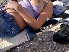 Follower Touches My Pussy On The Beach And Masturbates It Part 2