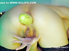 Doggystyle cuming in garl Zucchini And Gape scene From Ass Fuck With Zucchini And Fisting