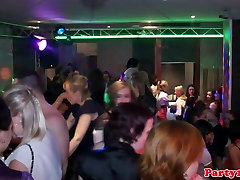 Gushing amateur eurobabes party hard in club