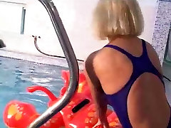Blond in mae amazed thong swimsuit